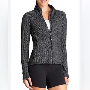 Athleta Heartbeat Hope
Jacquard Pattern Athletic Full Zip Jacket Women's Size XS